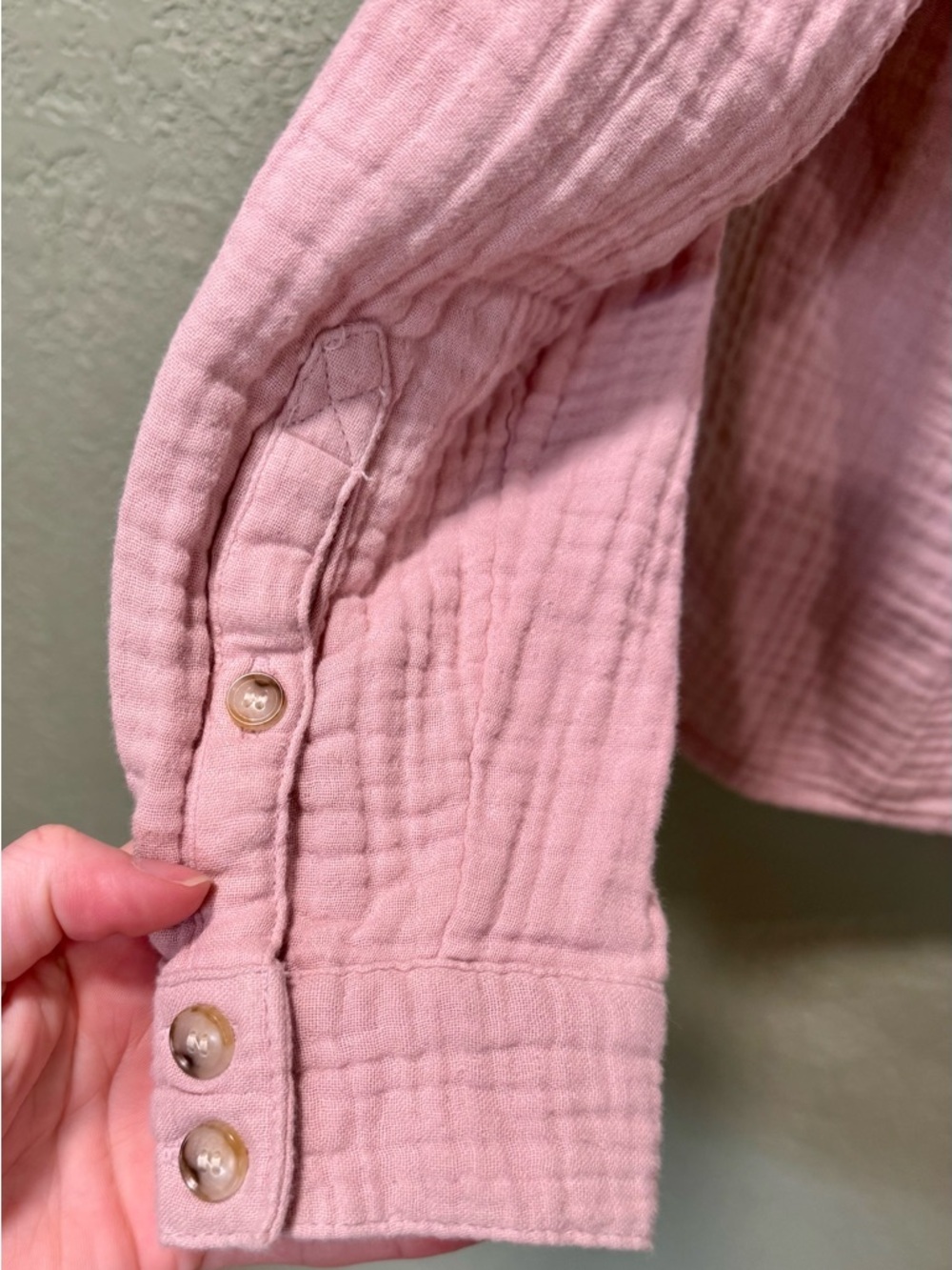 Madewell Pink Button Henley Blouse Size XS - Picture 7 of 7